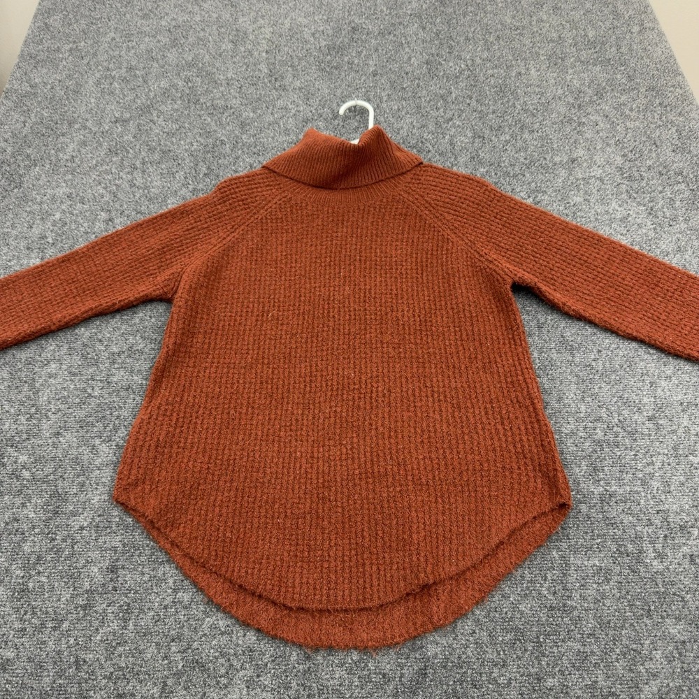 Kuhl Sweater Women M Orange Acrylic Blend Turtleneck Waffle Knit Gorpcore Casual
